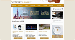 Desktop Screenshot of concertbudapest.com