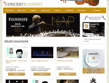 Tablet Screenshot of concertbudapest.com